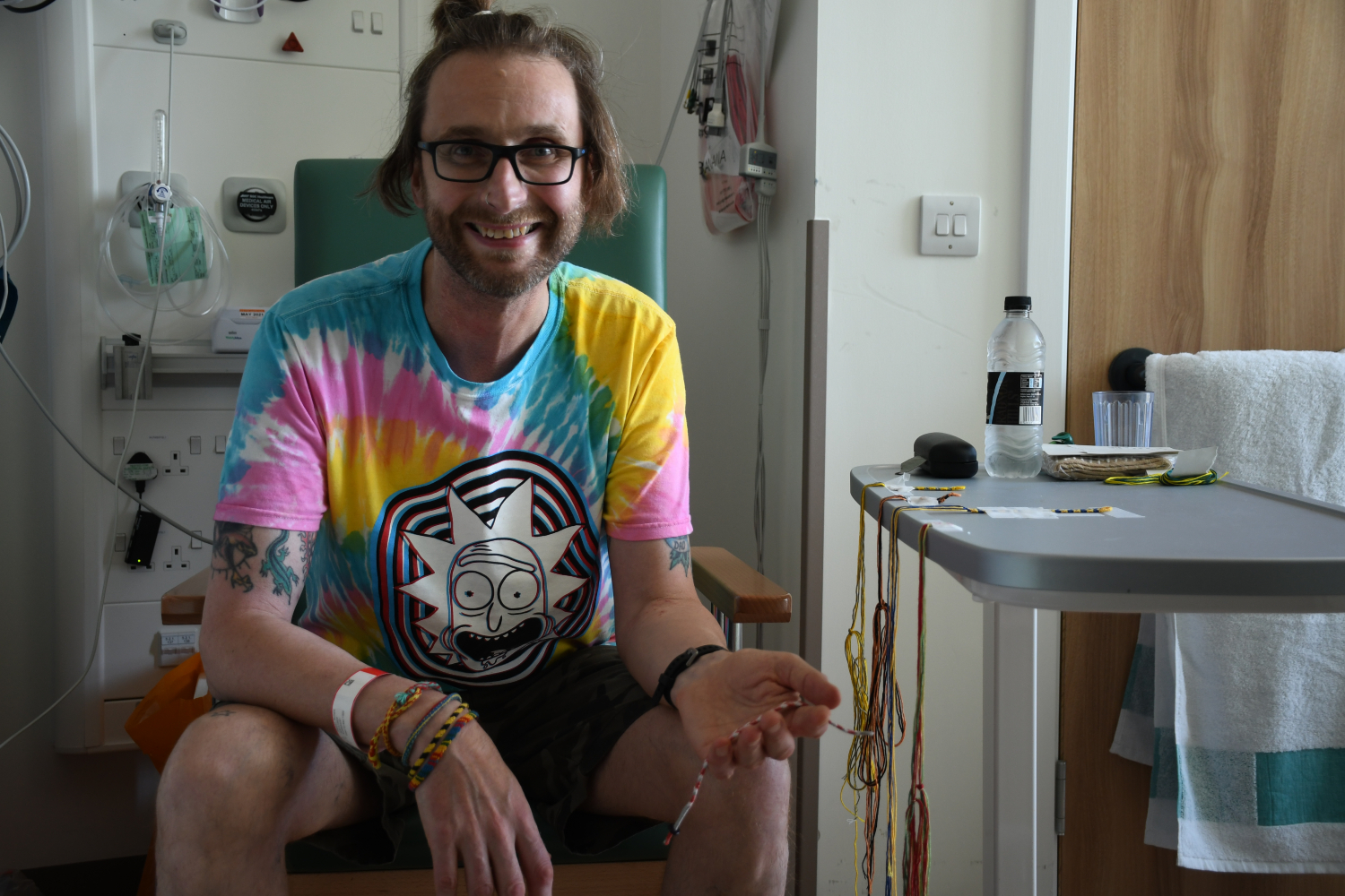 Richard has made friendship bracelets for staff who looked after him.jpg
